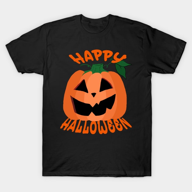 Happy Halloween Jack O' Lantern T-Shirt by KangarooZach41